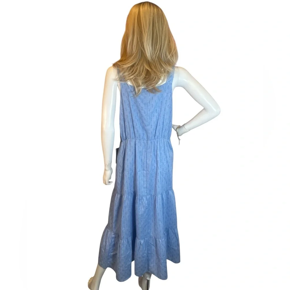 Adelyn Rae Sky Blue Sleeveless Tiered Maxi Dress NWT - Picture 5 of 9